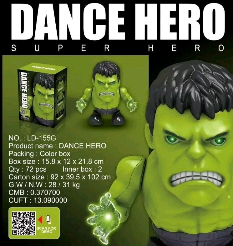 Action Figure Hulk  Dancing Robots With Light & Music BRAND NEW
