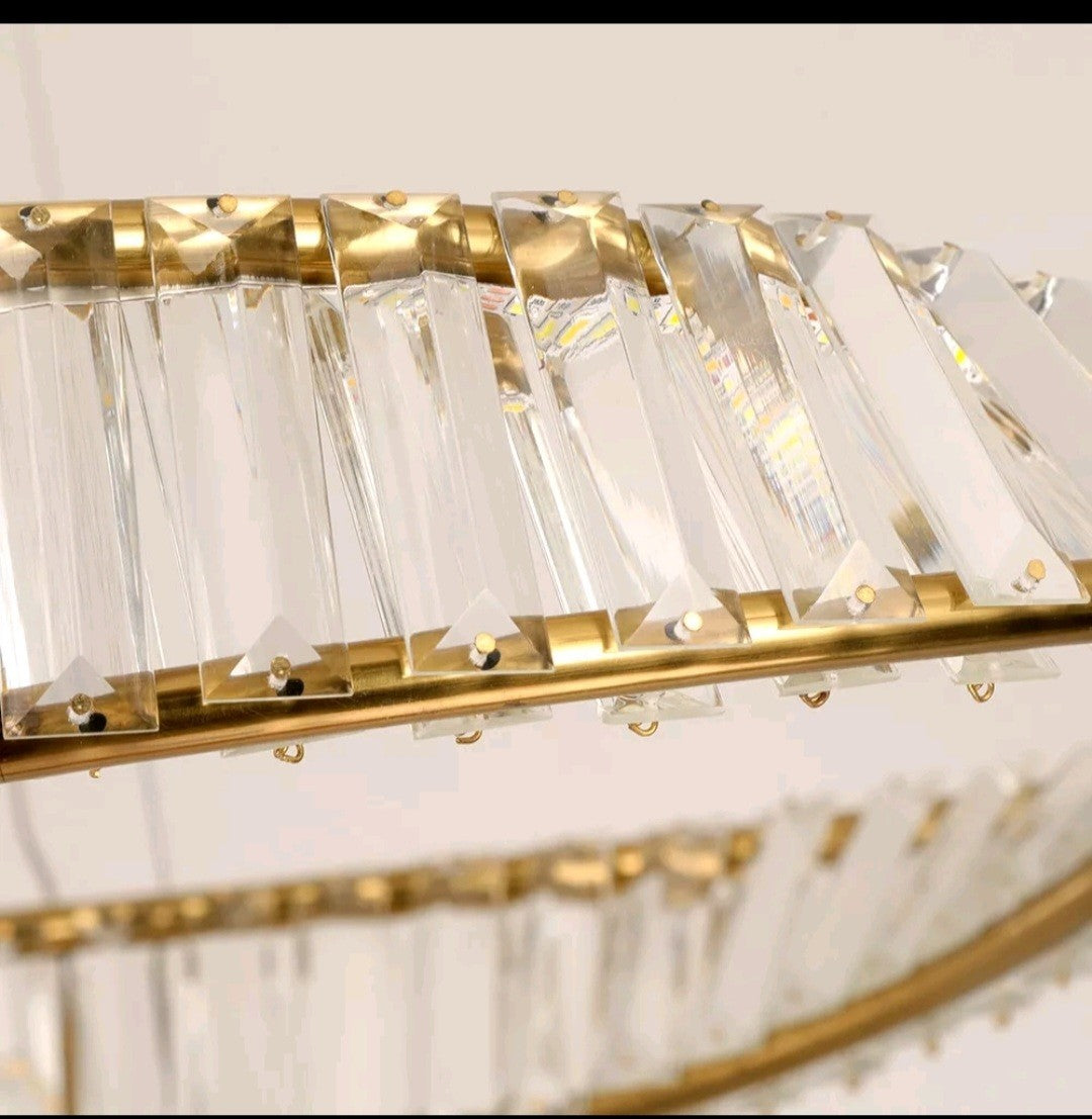 Crystal Chandelier LED Ceiling Light Pendant Light Living Room Changeable Lamp