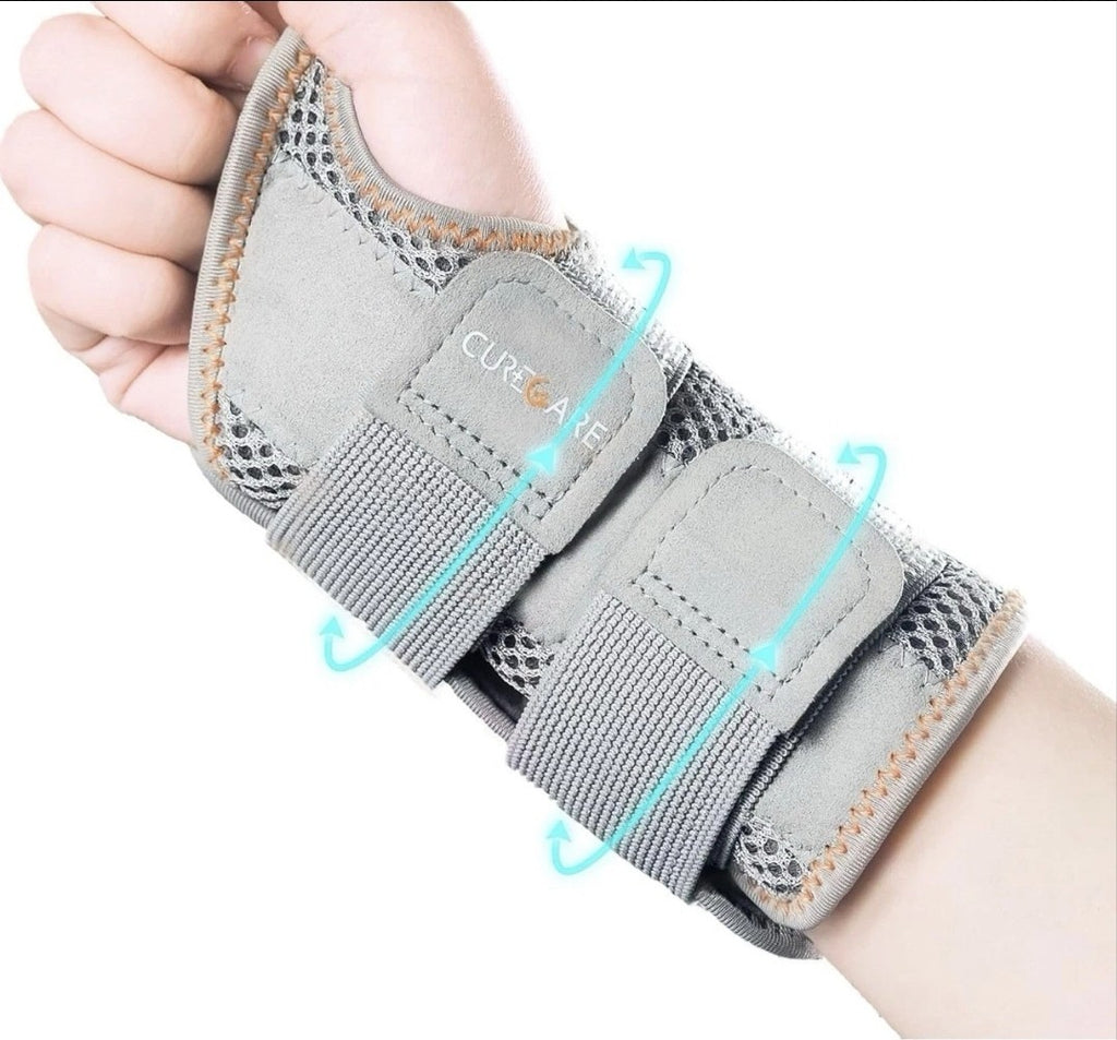 CURECARE New Updated Carpal Tunnel Wrist Splint, Adjustable Left Hand Size S/M