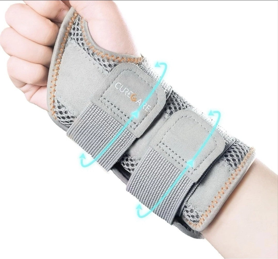 CURECARE New Updated Carpal Tunnel Wrist Splint, Adjustable Left Hand Size S/M