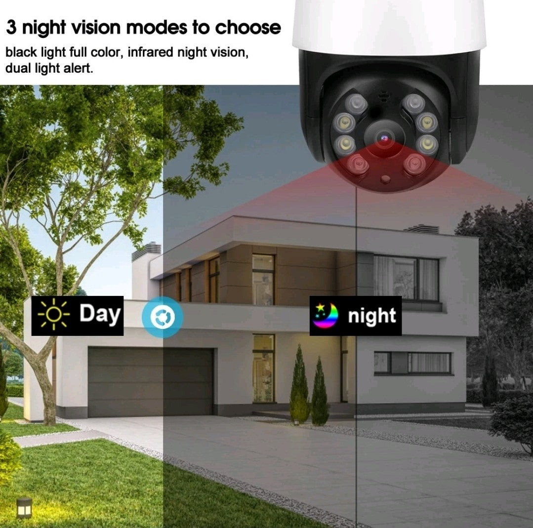 1080P WiFi PTZ Security Camera Outdoor Night Vision 2-W Audio Motion Detect CCTV