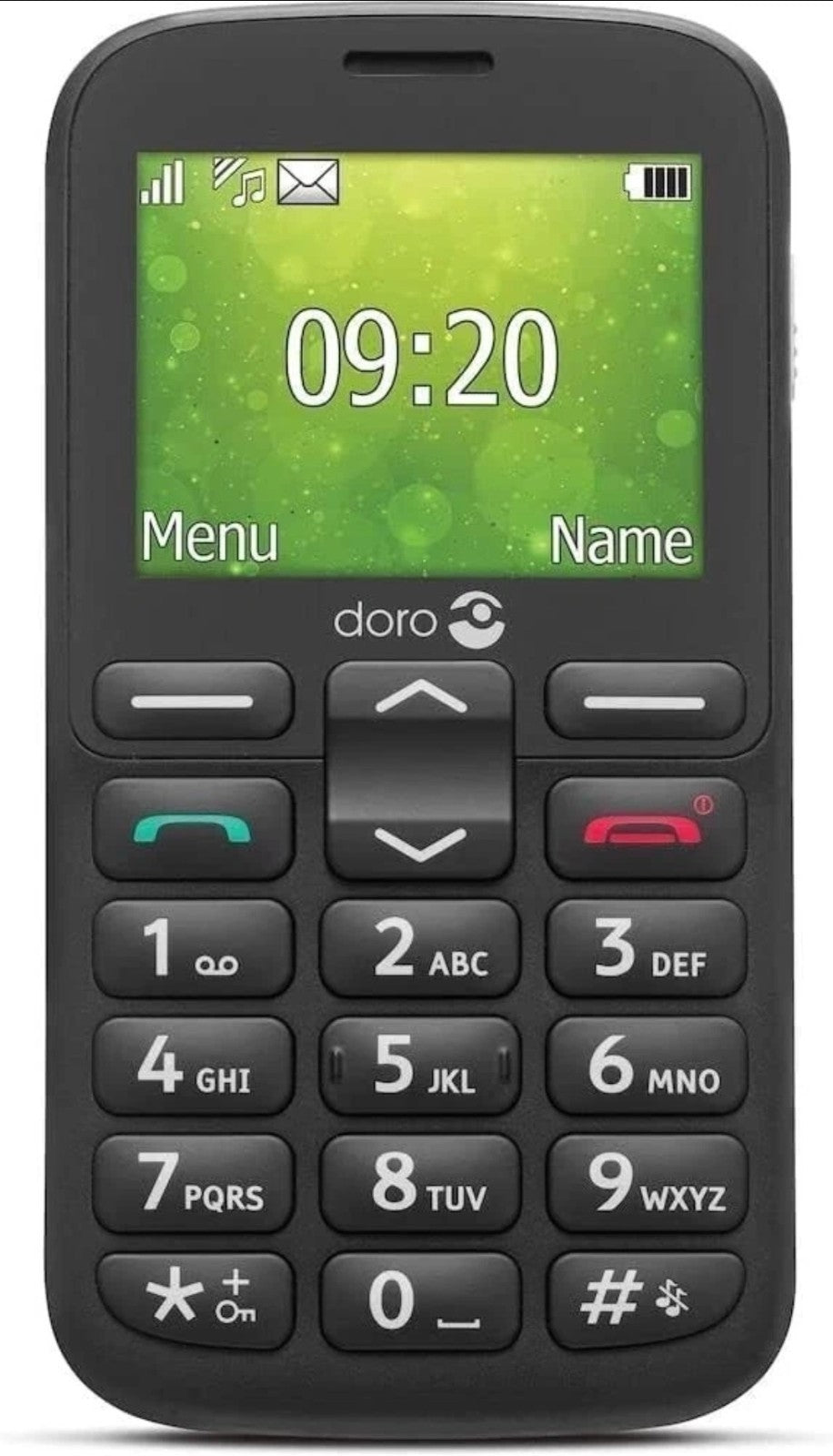 New Boxed Doro 1380 DualSIM 2G Basic Big Button Unlocked Mobile Phone - Black