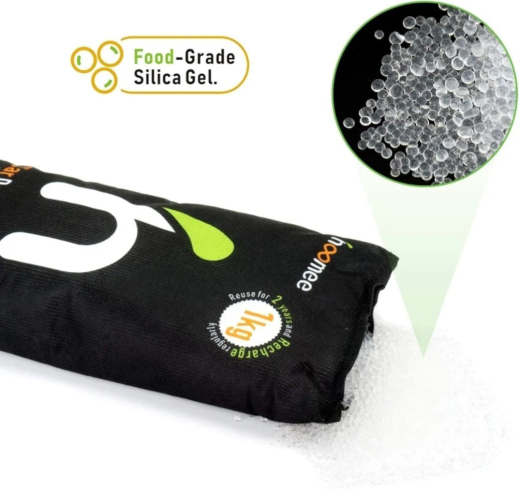 Hoomee Dehumidifier Bags Reusable 2x 1000g Bags Includes Anti Slip Pad