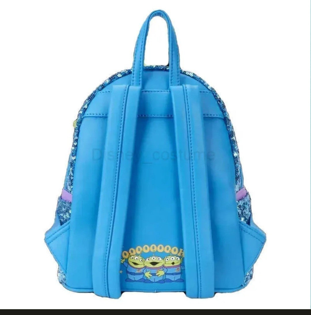 Brand New Loungefly Disney Pixar Toy Story Alien Sequin Cosplay Mini Backpack