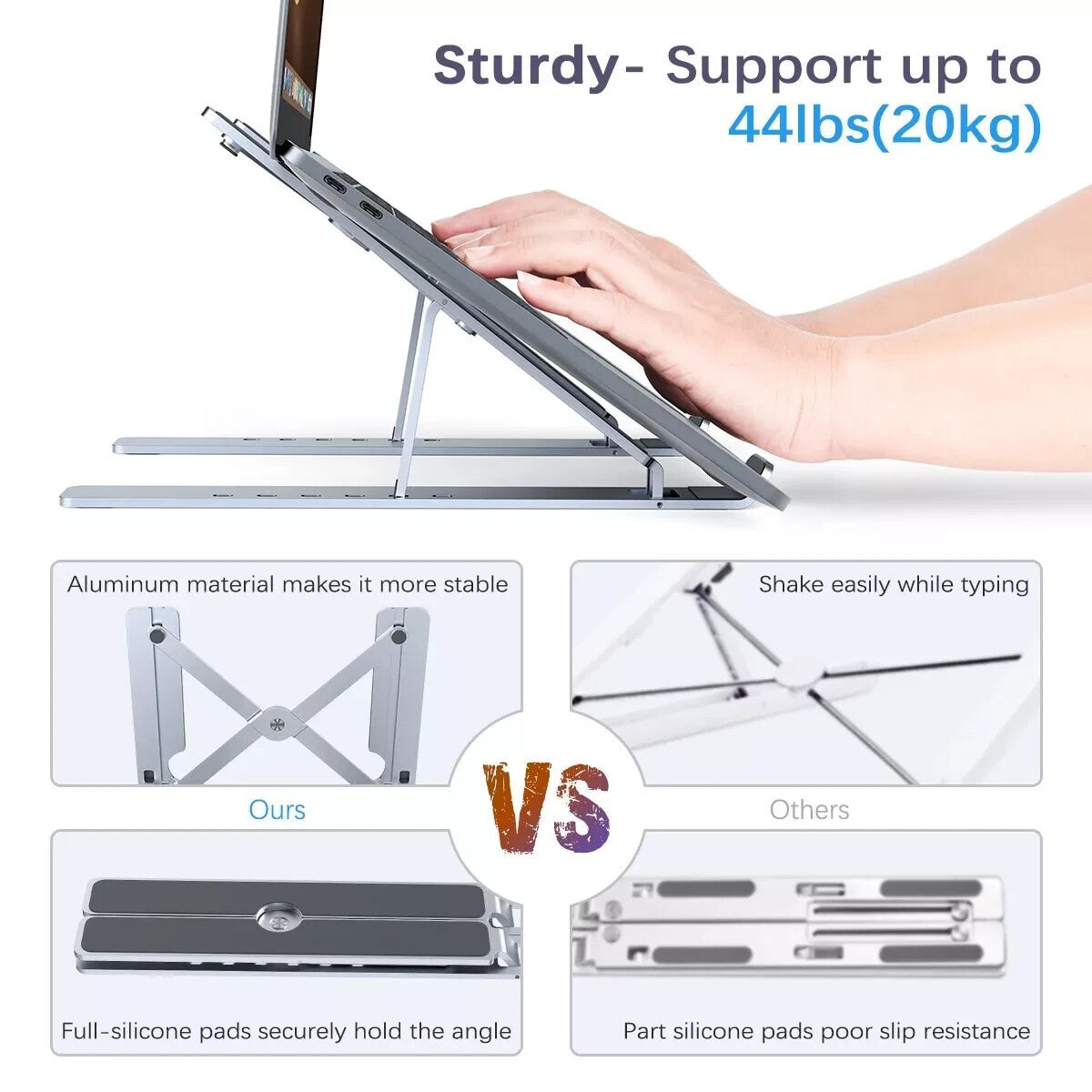 Portable Laptop Stand,Laptop Stand,Adjustable Aluminum Laptop Computer Stand Tab