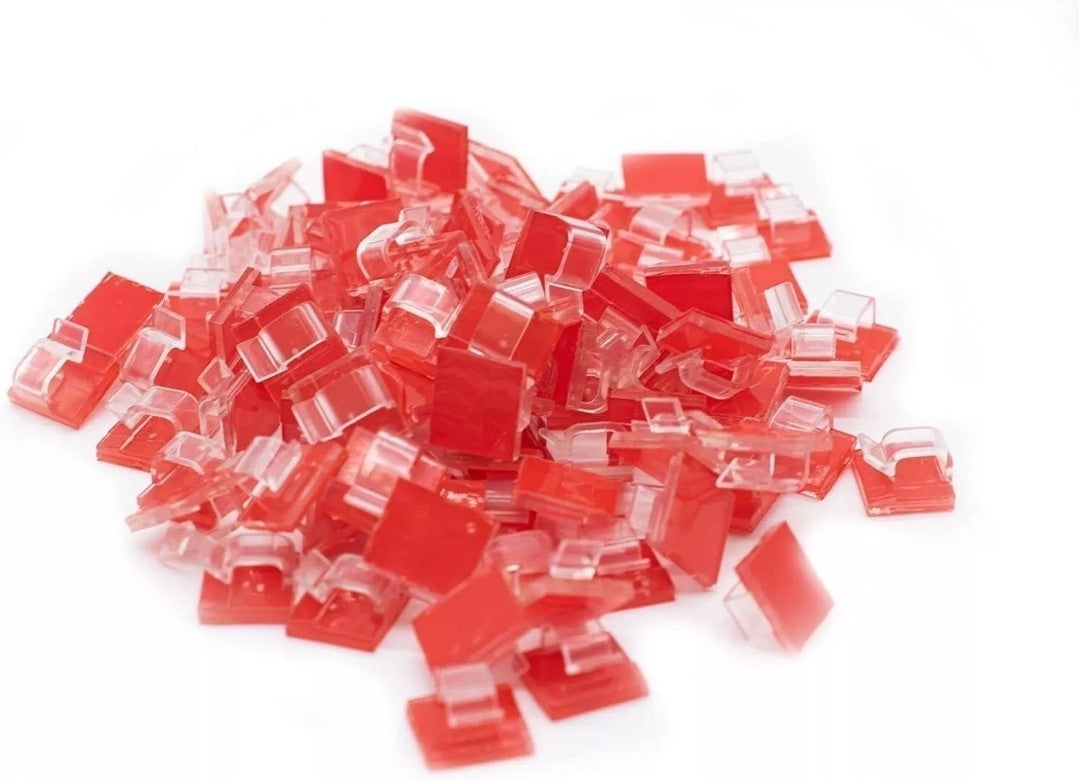 TRIXES 50PCS Cable Clips - Self Adhesive Clear Plastic Clips for Wires