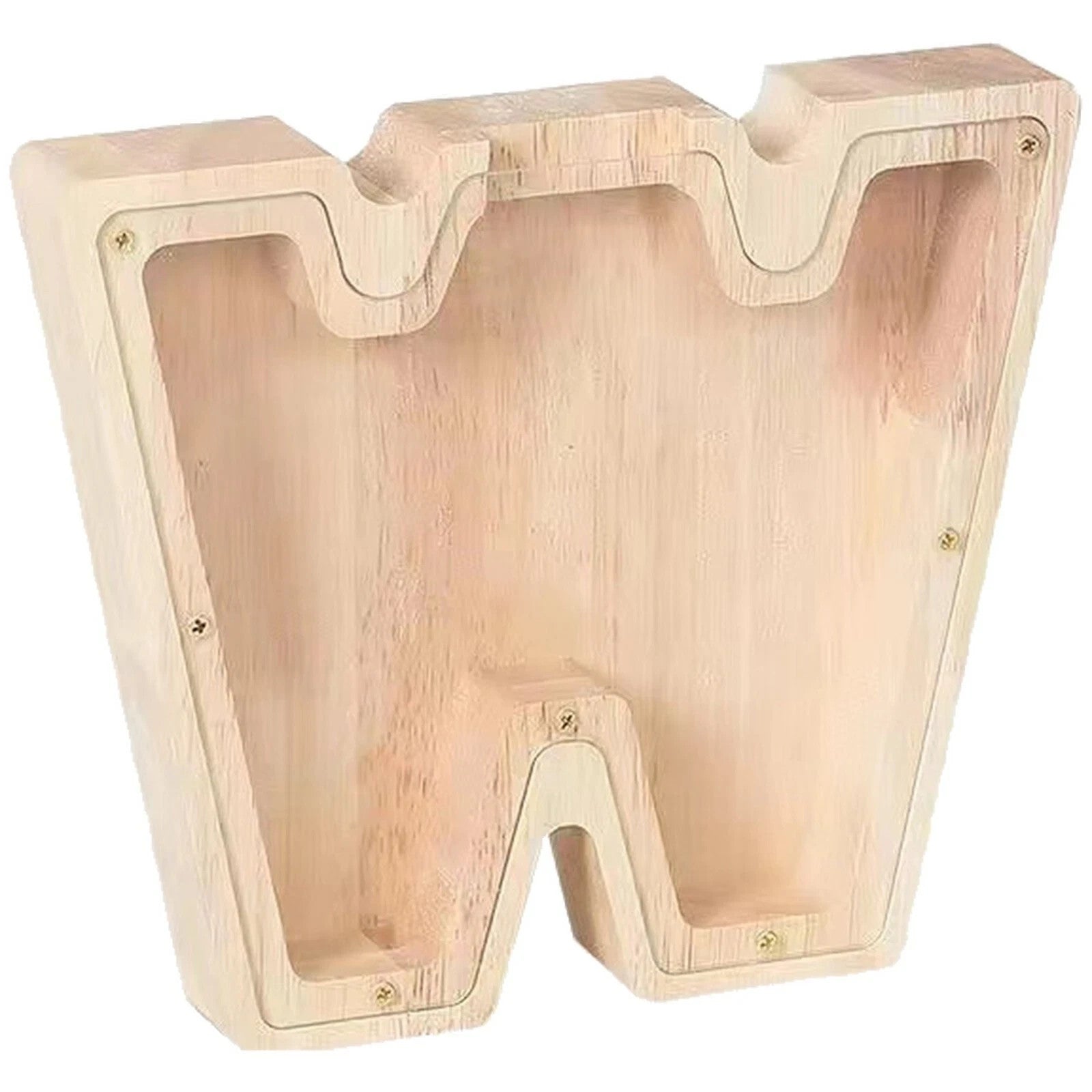 Wooden Letter Money Box A-Z - Standing Letters & Symbols Coin Saving Boxes