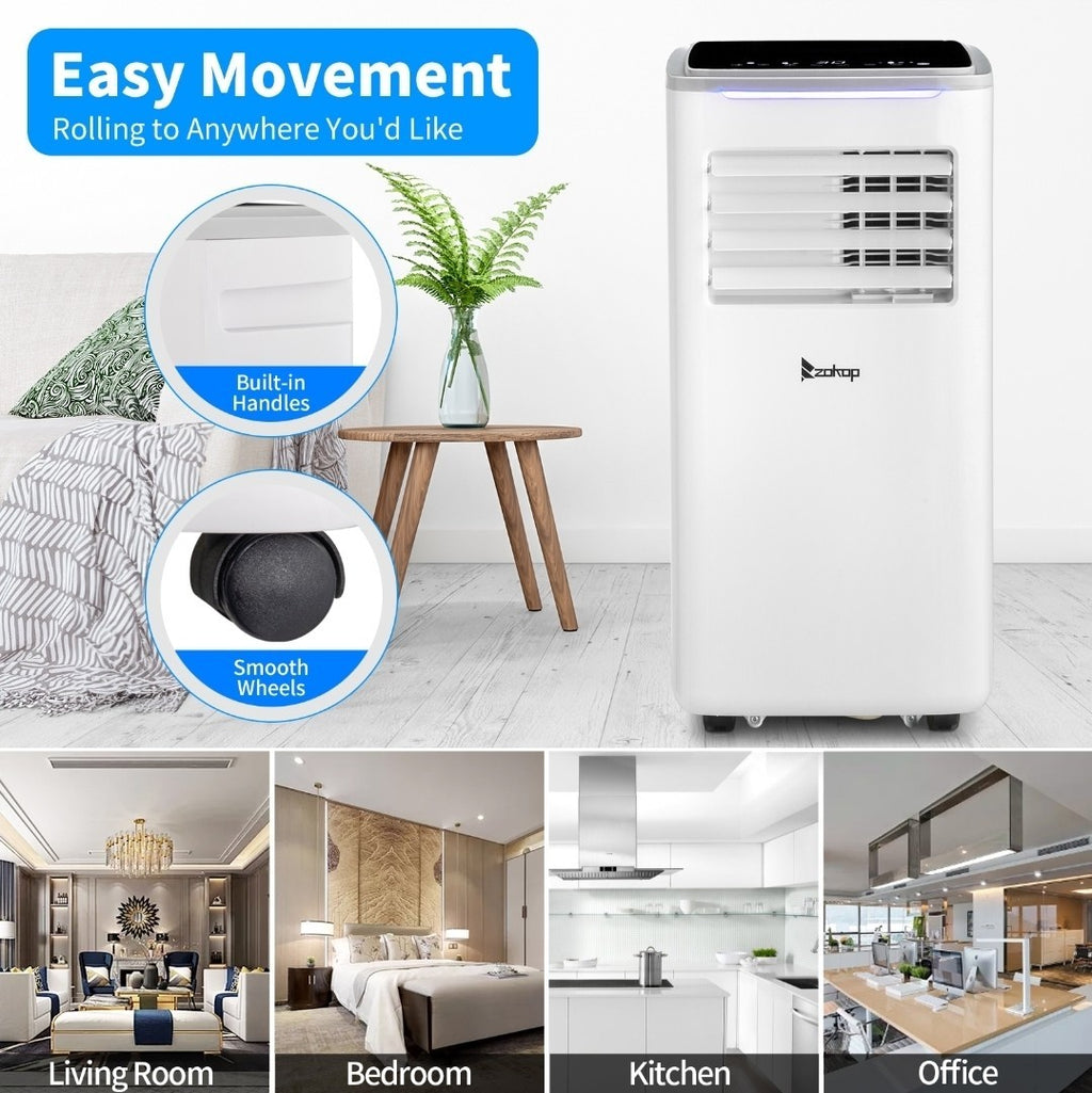3 In 1 Portable Air Conditioner 8000BTU Mobile AC Unit, Fan,Dehumidifier