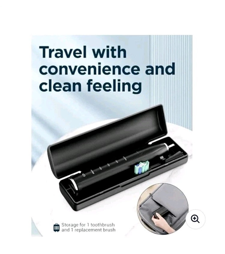 Electric Tooth Brush Coulax C17 Series SonicWith 6 Brush Heads and Travel Case
