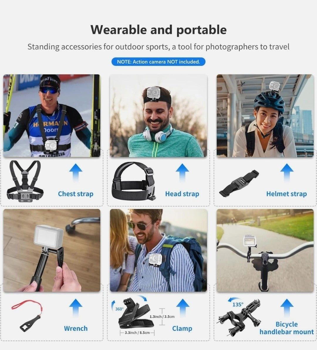 50-in-1 Action Camera Accessories Kit for GoPro Hero 12 11 10 9 8 7, Max, Fusion