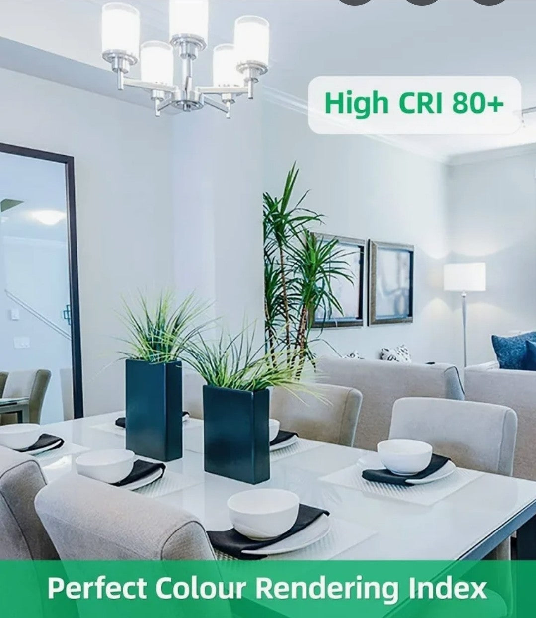 6 Pack E27 LED Bulb Cool White 9W (60W Eqv) 6000K 806lm A60 Standard Screw Light