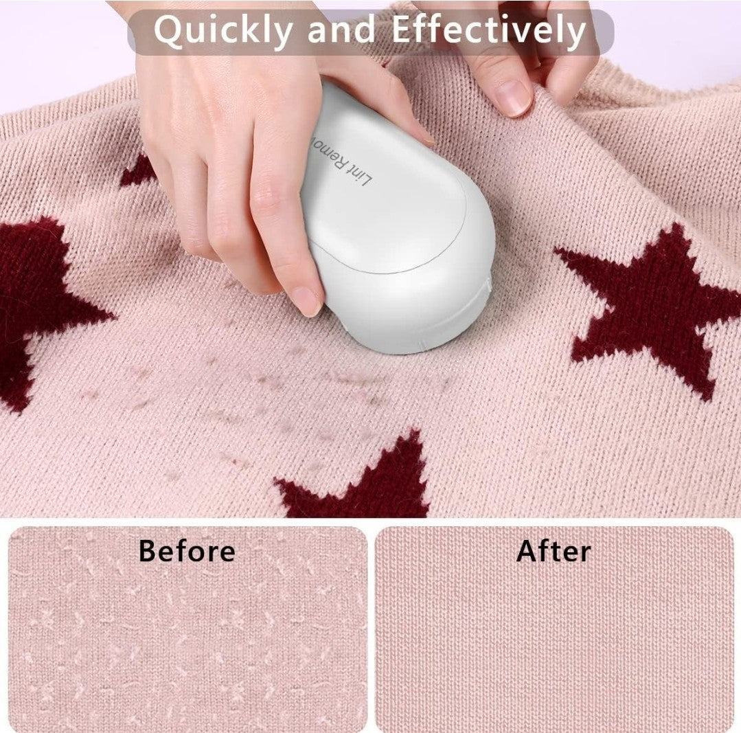 Homeasy 2-in-1 Fabric Lint Remover Electric Shaver & Brush | Bobble Defuzzer
