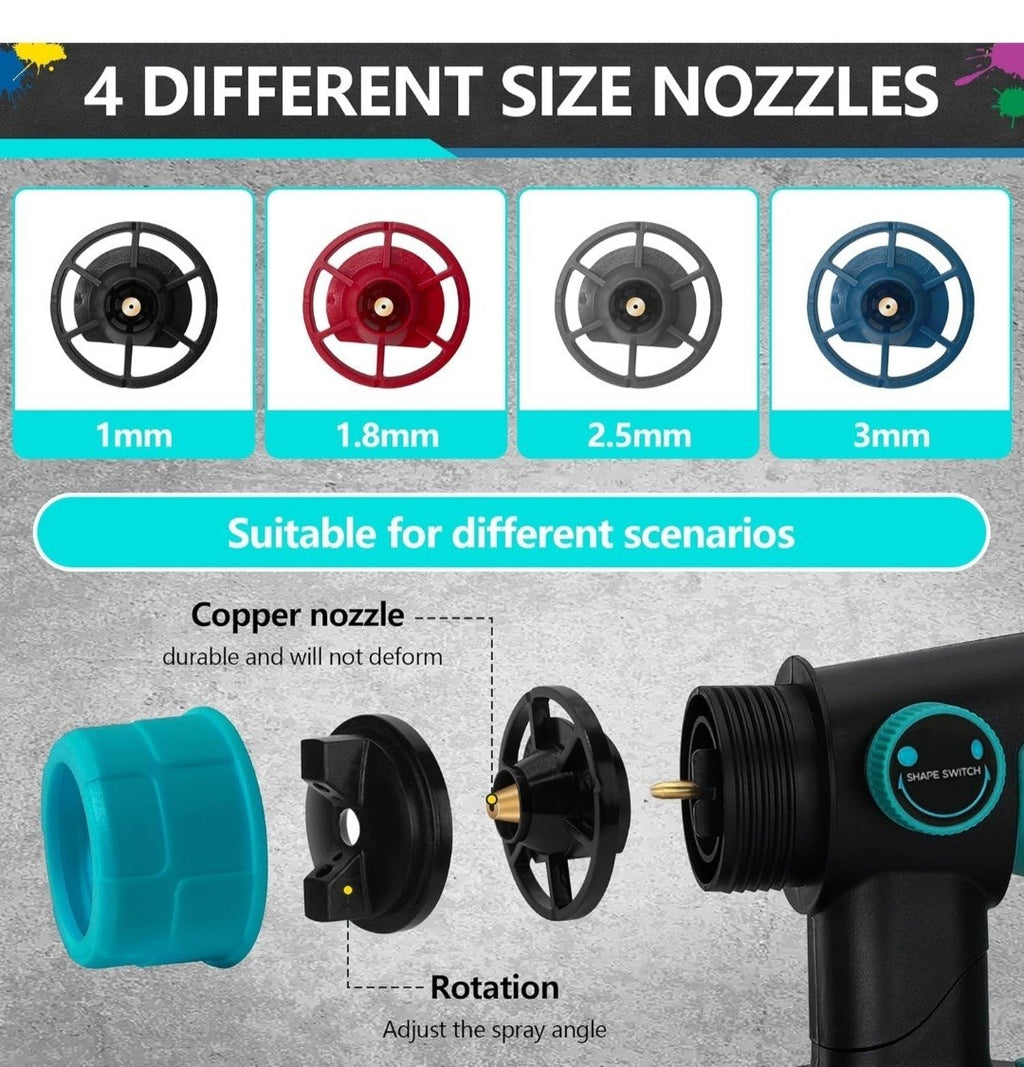 Rontaly Spray Paint Gun Portable Model HV500 + 18v Battery 