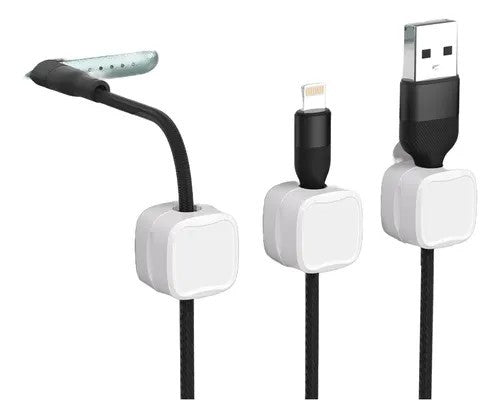 6Pcs Cable Holder Magnetic Cable Wire Clip Tidy Cord Lead Organizer USB Charger