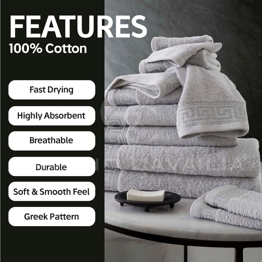 2 Pack Jumbo Bath Towel Sheets 80x170 cm 100% Premium Egyptian Cotton In Grey 