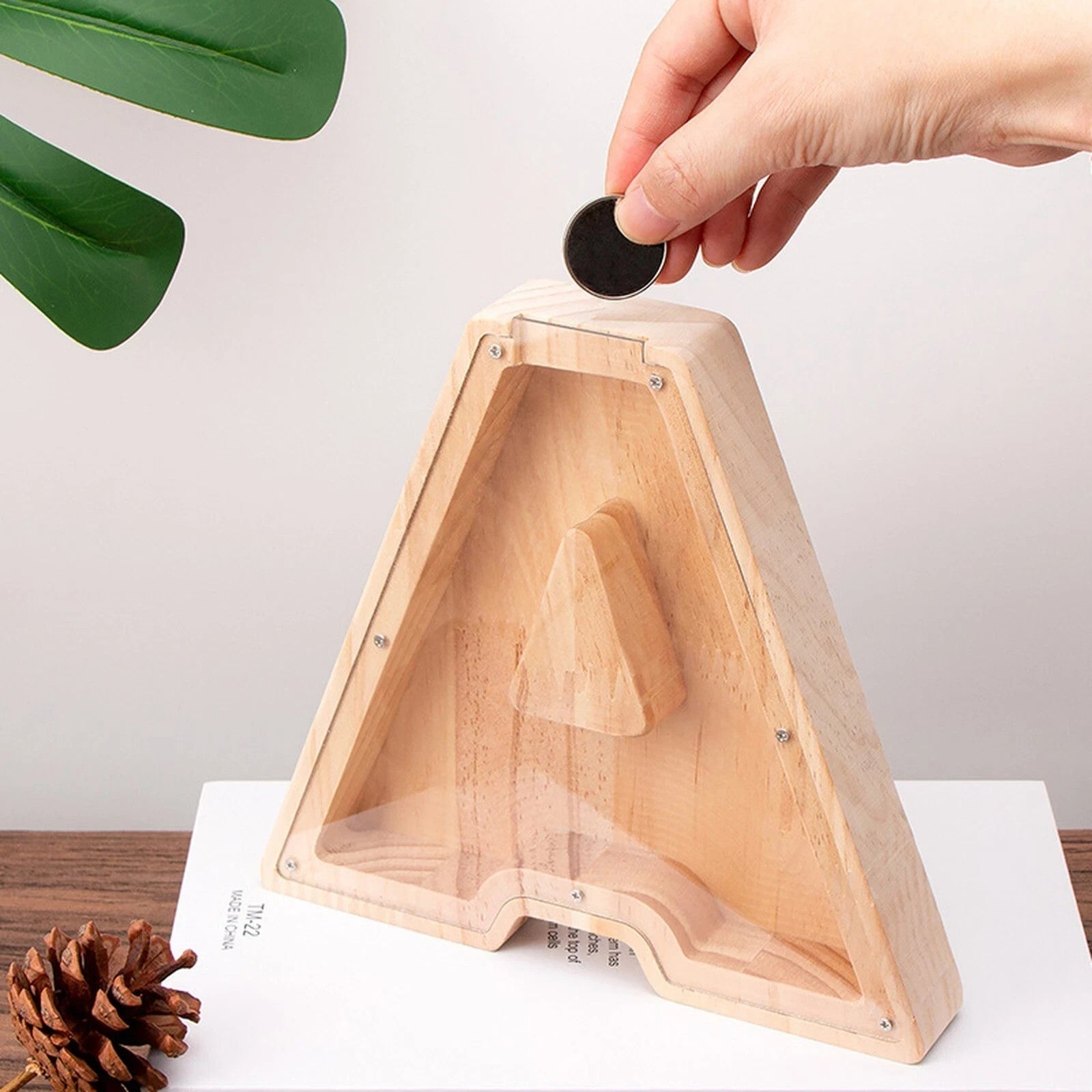 Wooden Letter Money Box A-Z - Standing Letters & Symbols Coin Saving Boxes