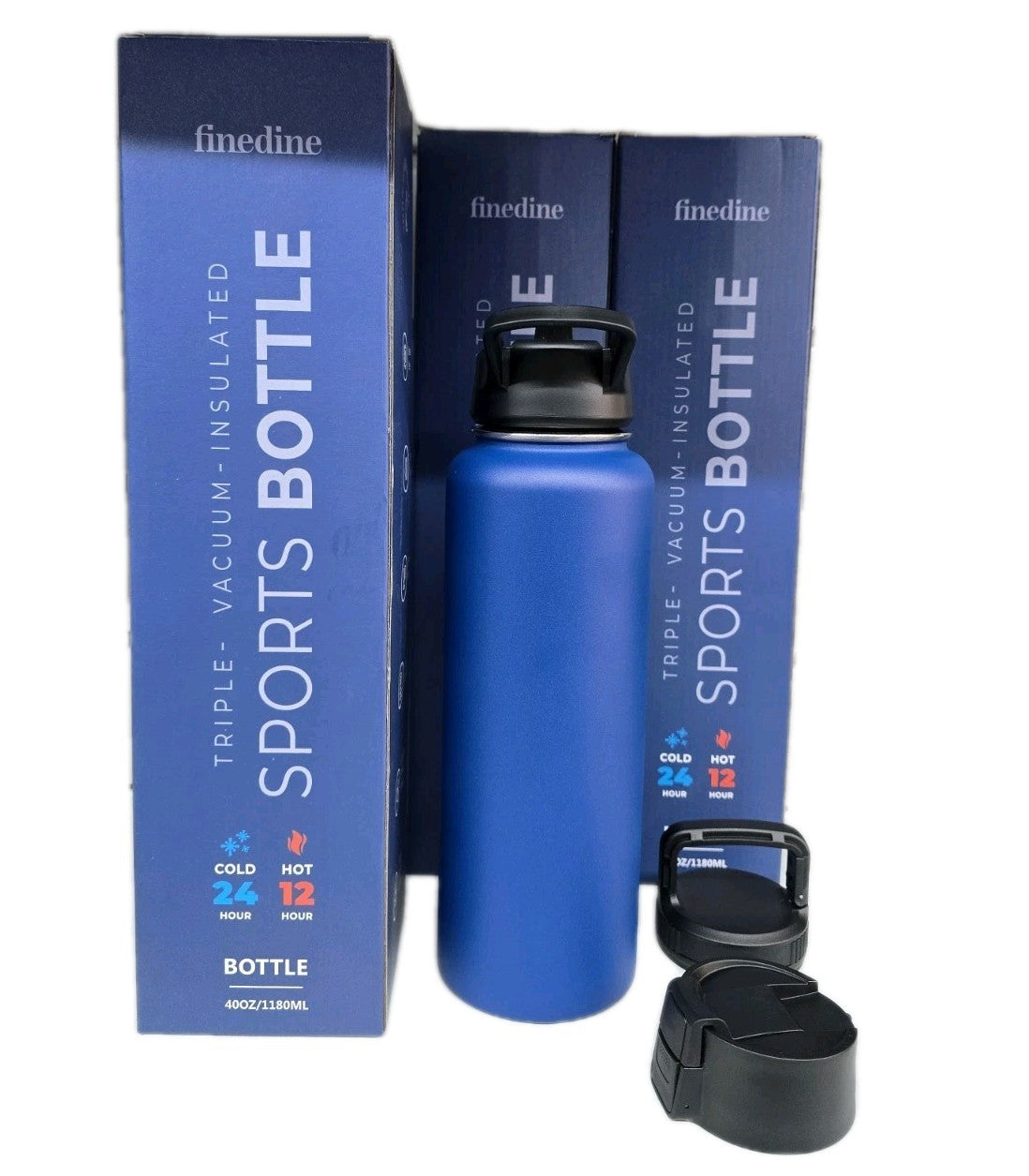 Triple Insulated Stainless Steel Sports Water Bottle 1180ml | Hot & Cold | Straw