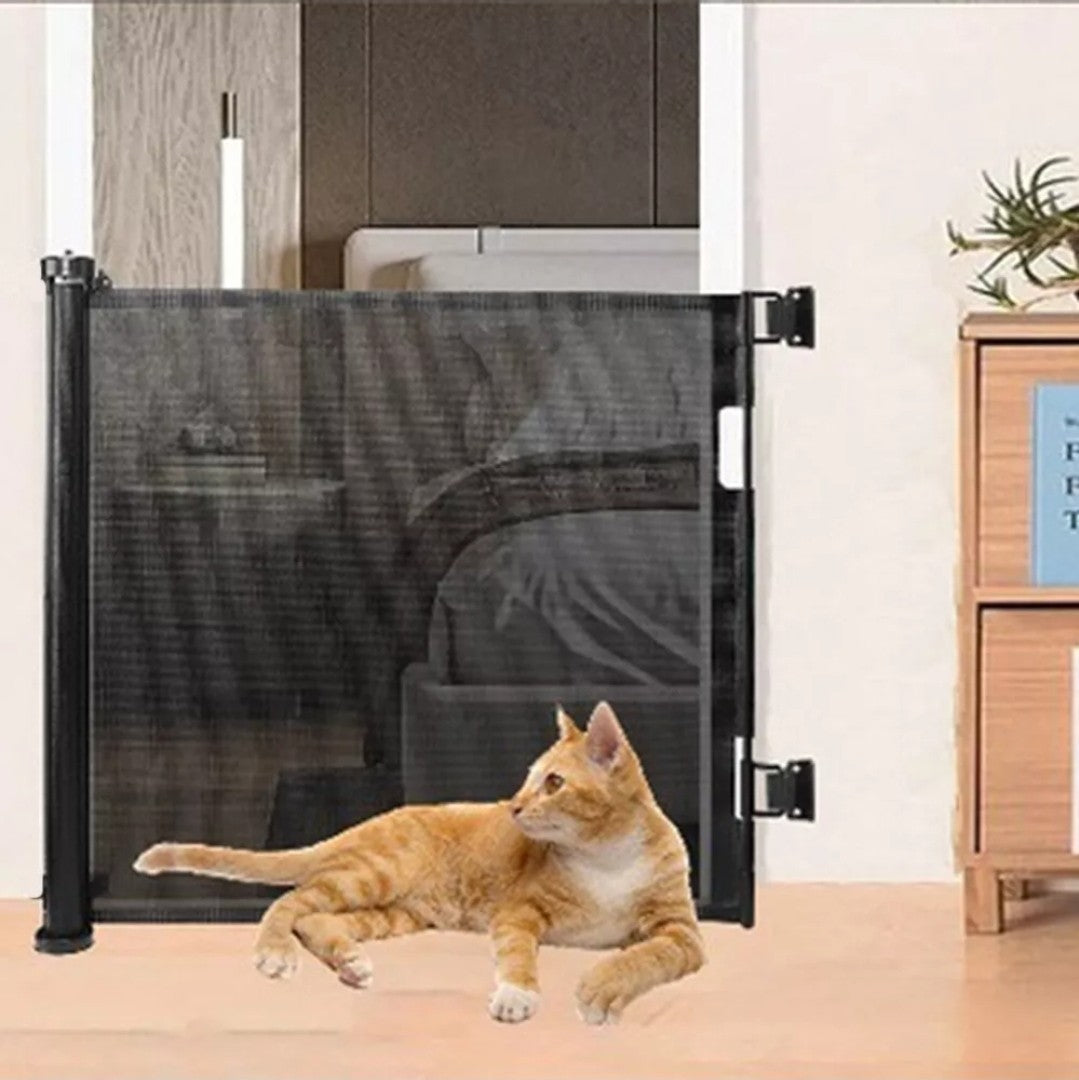 Retractable Pet Dog Gate Safety Guard Folding Baby Toddler Stair Isolation 180cm