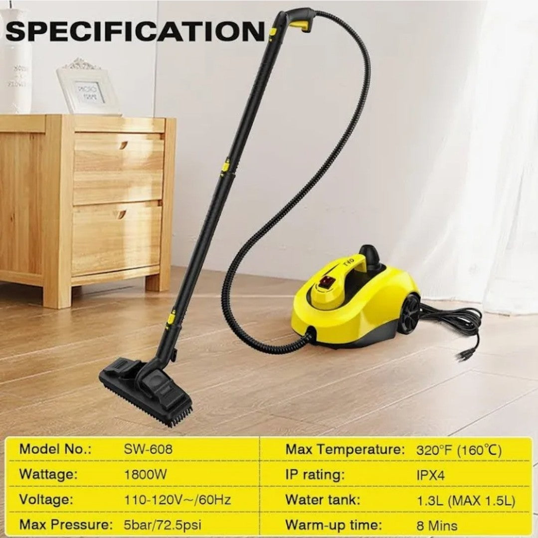 Multi-Purpos TVD Steam Cleaner SW-608 & Steam Mop for Floor Cleaning Accessories