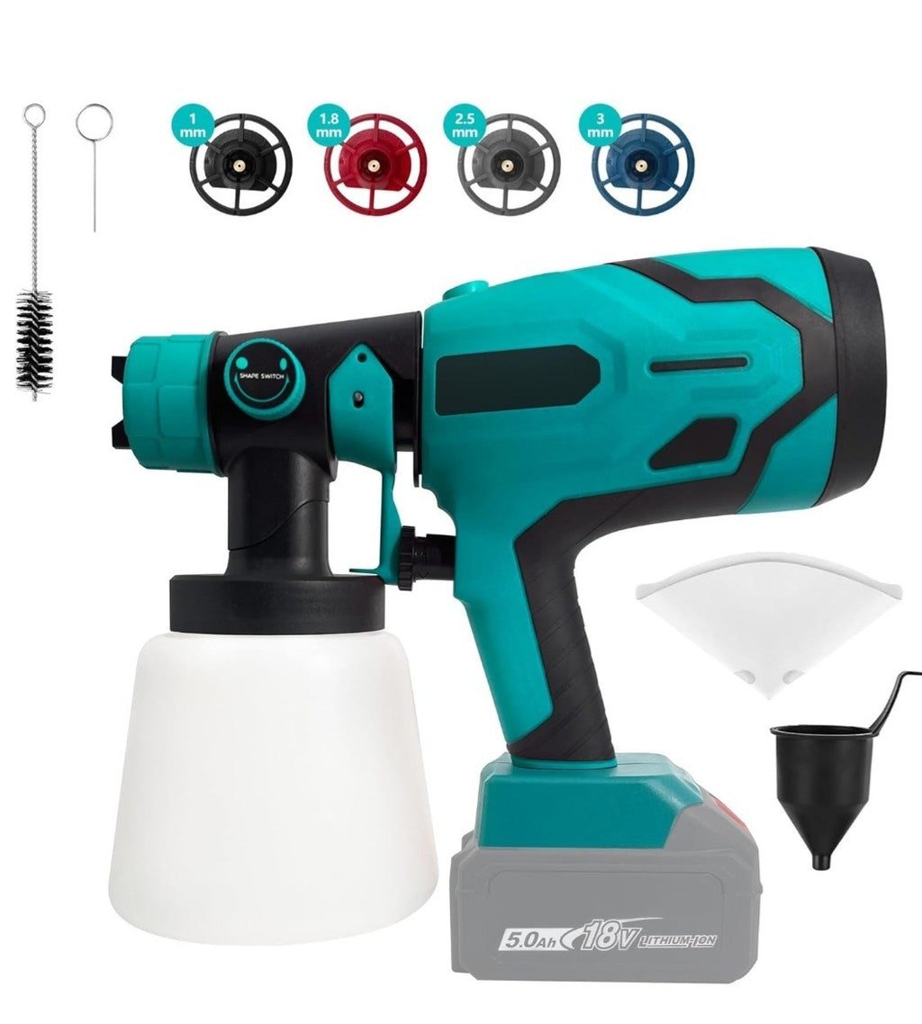Rontaly Spray Paint Gun Portable Model HV500 + 18v Battery 
