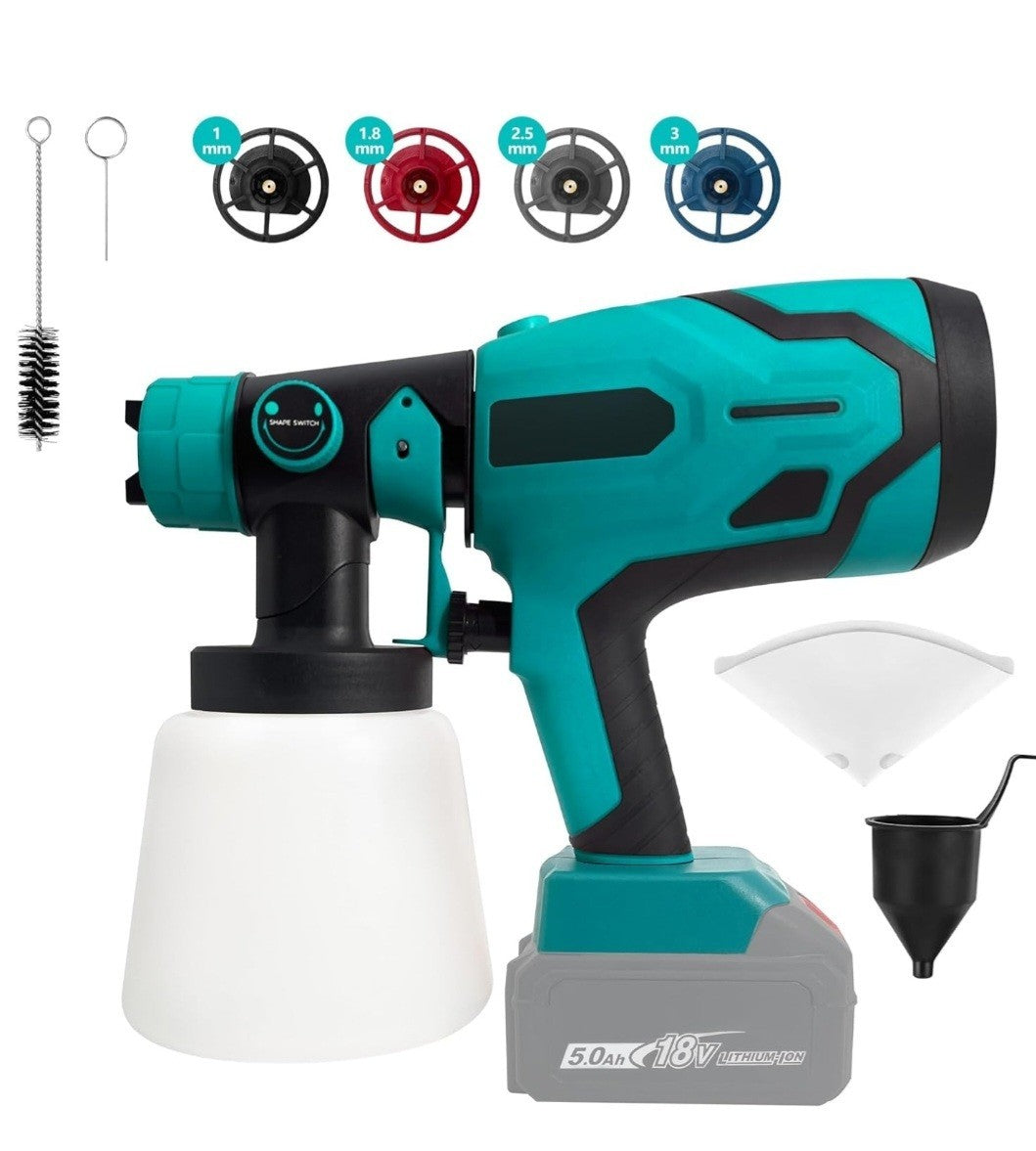 Rontaly Spray Paint Gun Portable Model HV500 + 18v Battery 