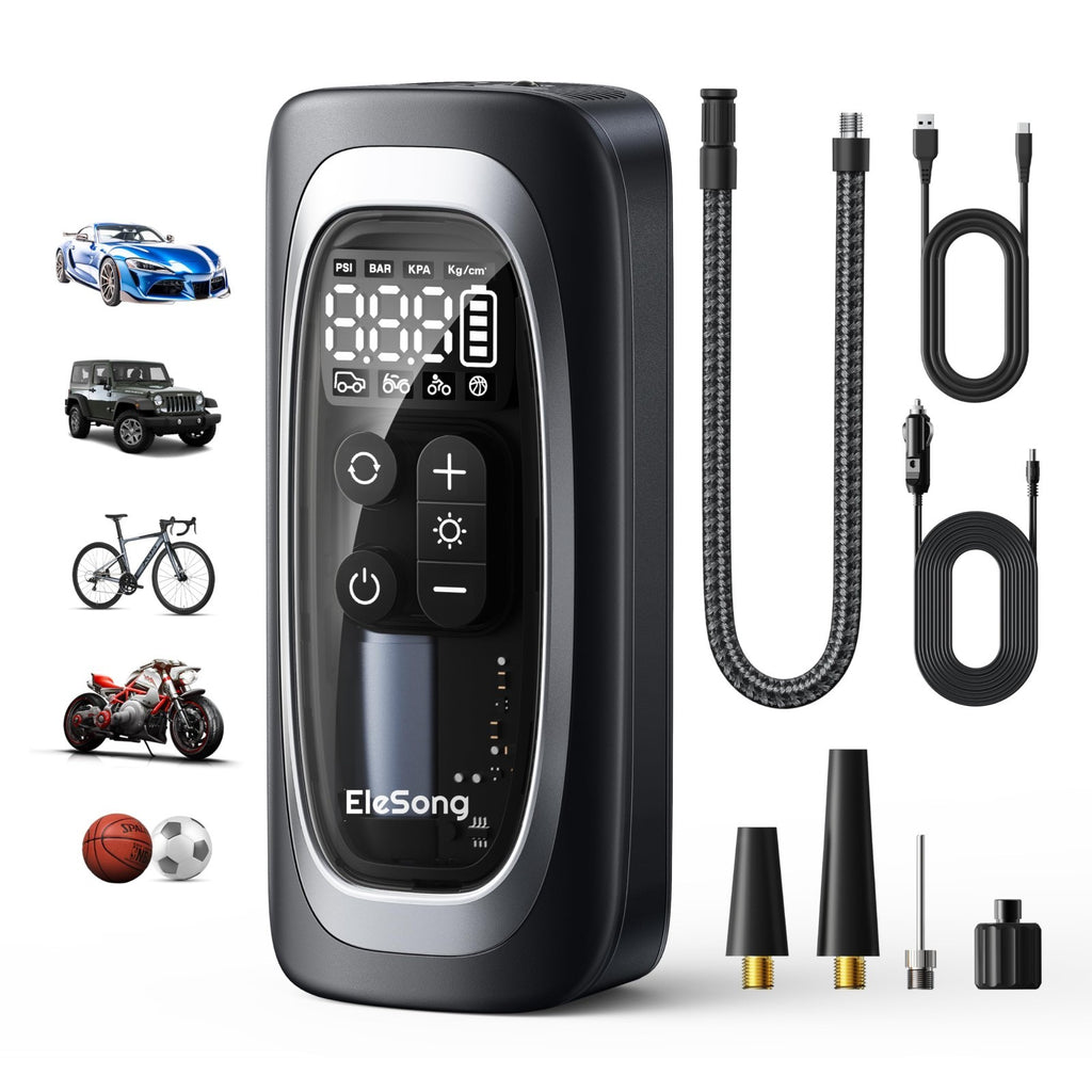 Elesong Smart Electric Air Pump T03 – 150PSI Portable Cordless Tyre Inflator