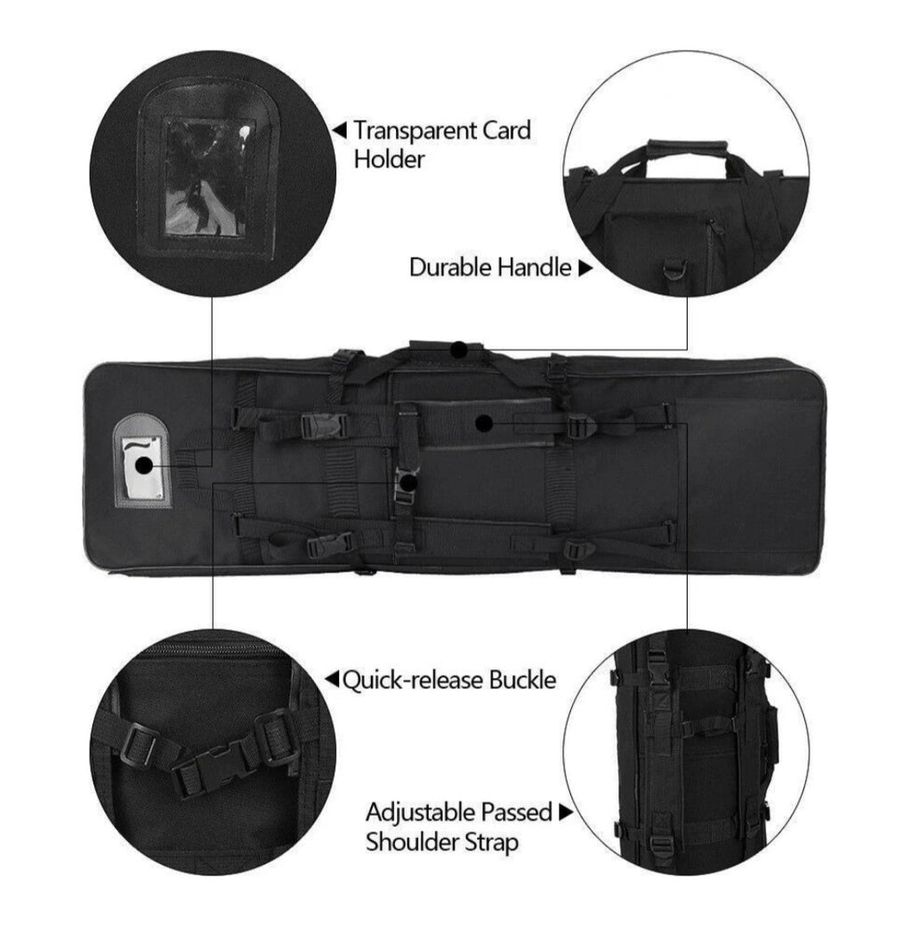 Tactical Outdoor Hunting Shooting Padded Carry Case Air Rifle Gun Slip Bag UK