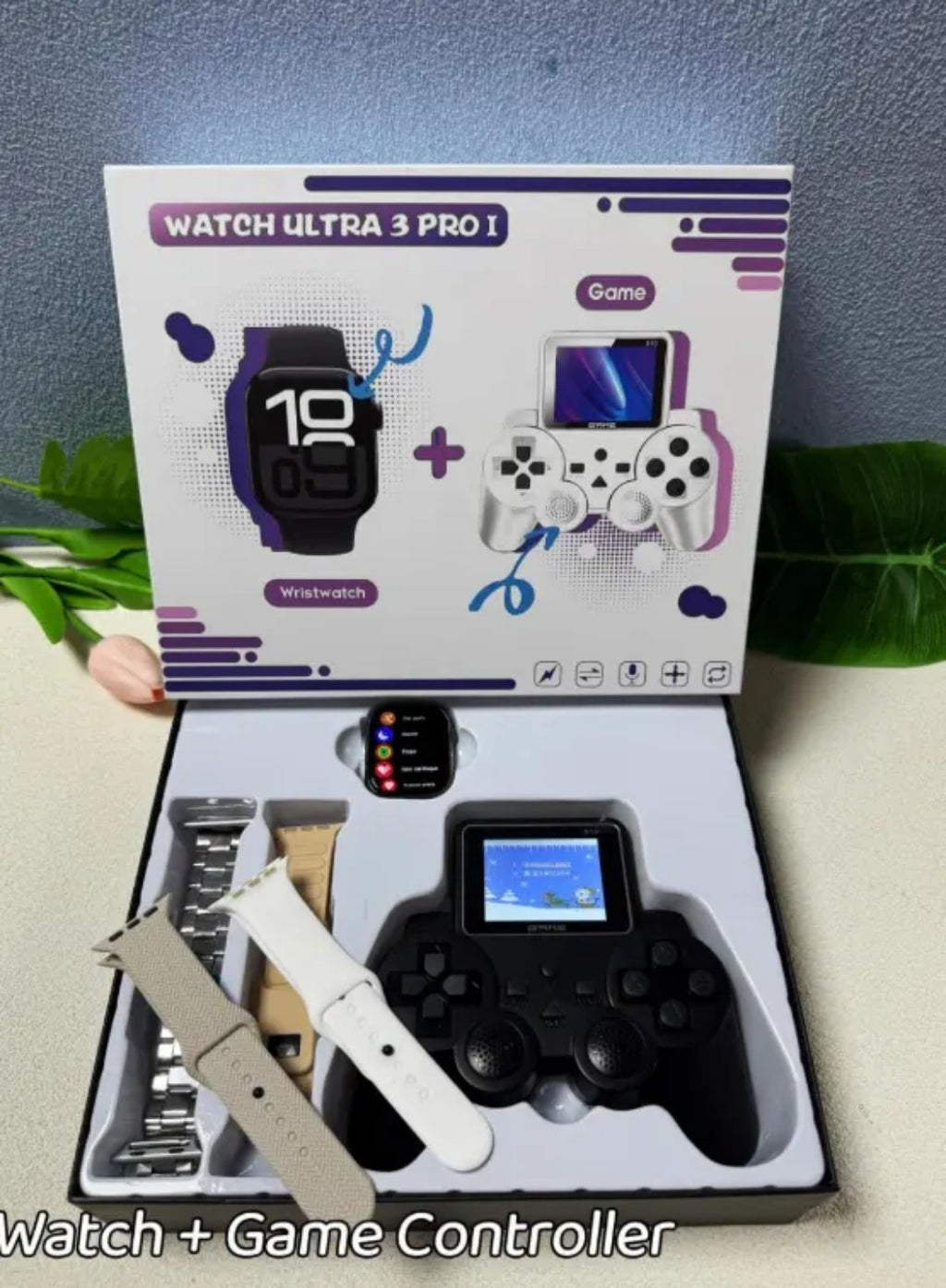 Smart Watch Ultra 3 Pro II Gift Set – Series 11 Smartwatch + Retro Game Console 