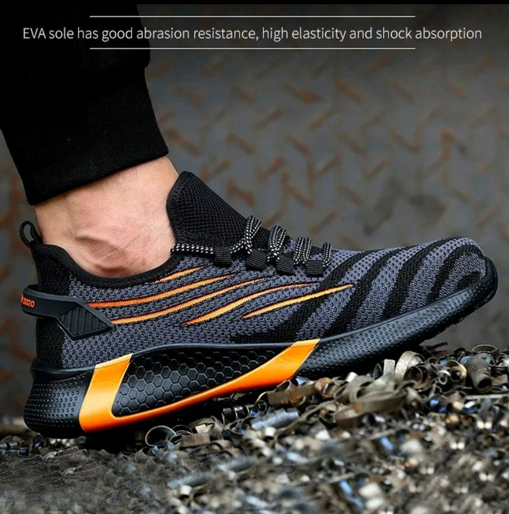 Men’s Steel Toe Safety Shoe Indestructible Work Boots Lightweight Sneaker UK 7.5