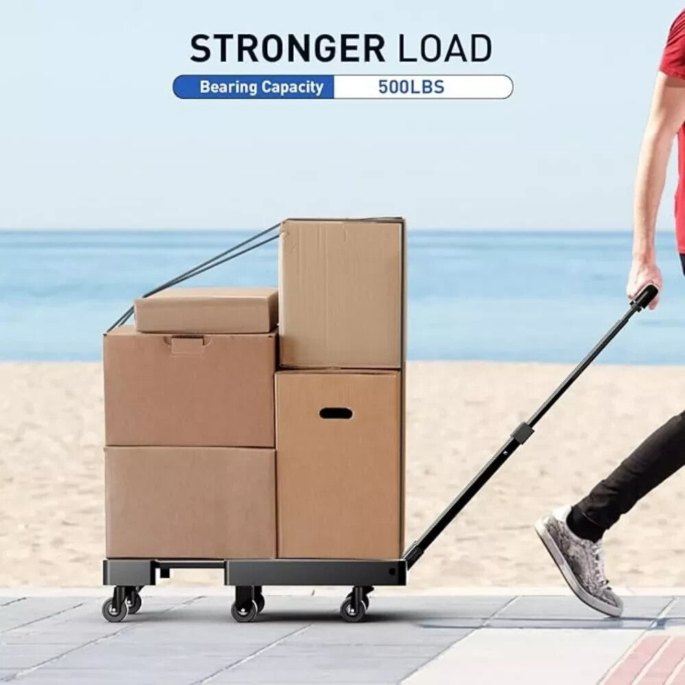 Brand New Heavy Duty Folding Hand Trolley 227 KG 6-Wheel Platform Cart Dolly
