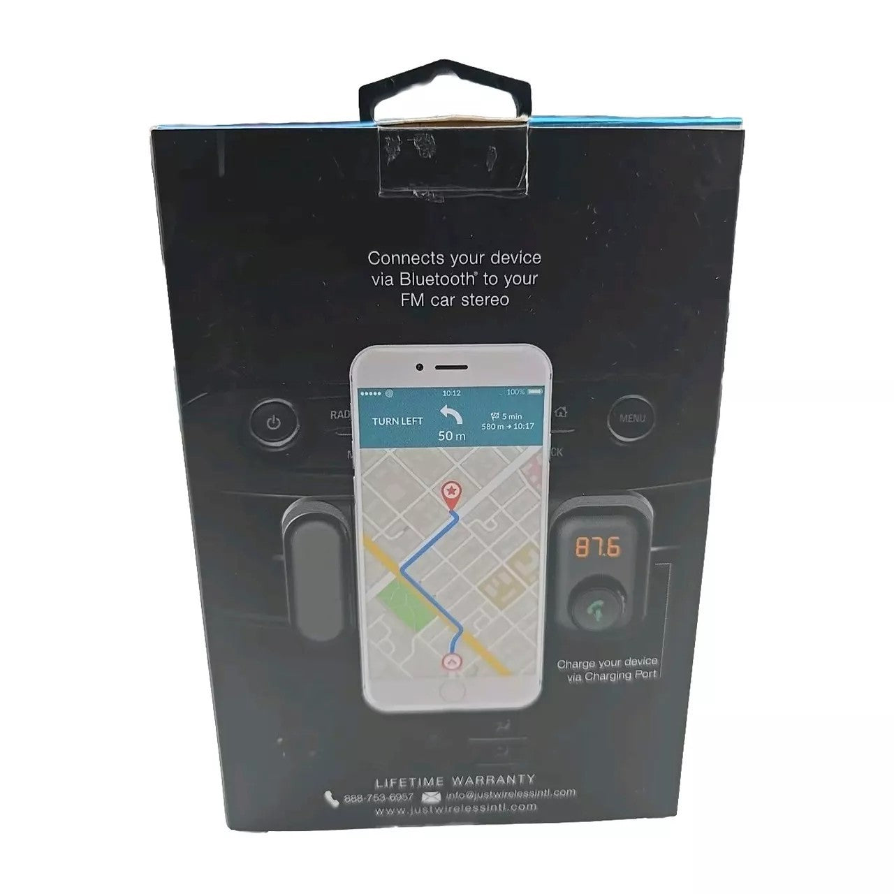 2In1 Wireless Bluetooth FM Transmitter Car Kit Air Vent Phone Holder USB Charger