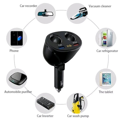 Fast Car Cigarette Lighter Socket Adapter Dual USB Double Plug Charger Splitter