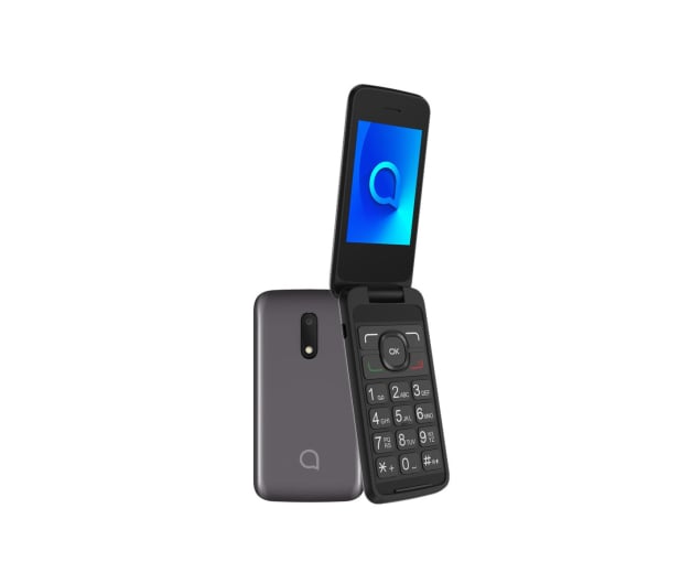 Alcatel 3025X Mobile Phone Unlocked LARGE BUTTON Flip Fold Grey New