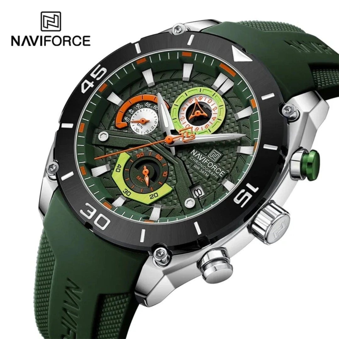 NAVIFORCE Watch for Men Sport Waterproof Quartz Wristwatch Chronograph Military