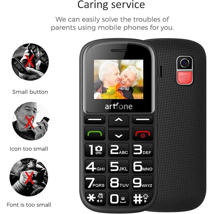 Artfone CS182 Big Button Mobile Phone for  Senior Citizens Unlocked