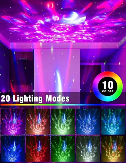 2 In 1 Galaxy Star Night LED Starry Sky Projector Light With Bluetooth Speaker
