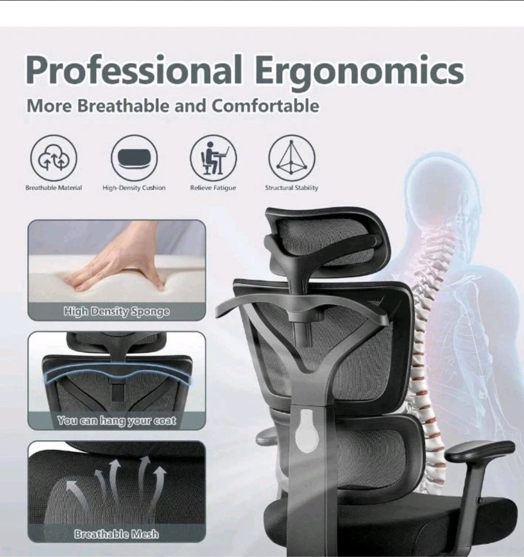 Ergonomic Office Chair- High Back Gaming Recliner with Lumbar Support 3D Armrest