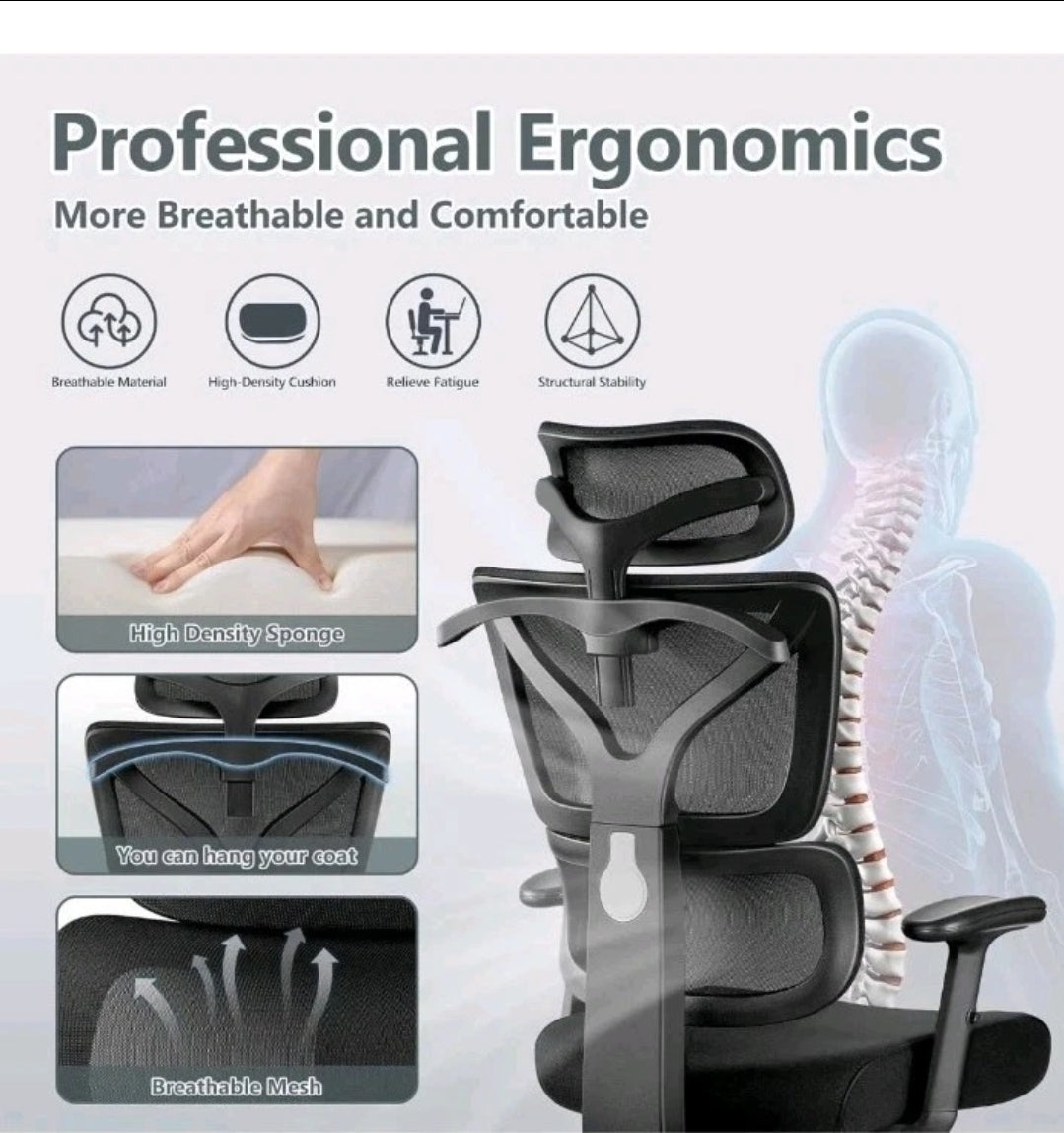 Ergonomic Office Chair- High Back Gaming Recliner with Lumbar Support 3D Armrest
