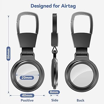 Apple AirTag Holder keychain Magnetic Metal Keyring Carry Case For Air Tag