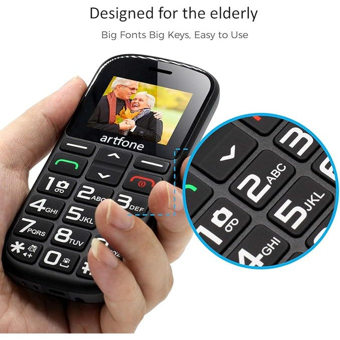 Artfone CS182 Big Button Mobile Phone for  Senior Citizens Unlocked