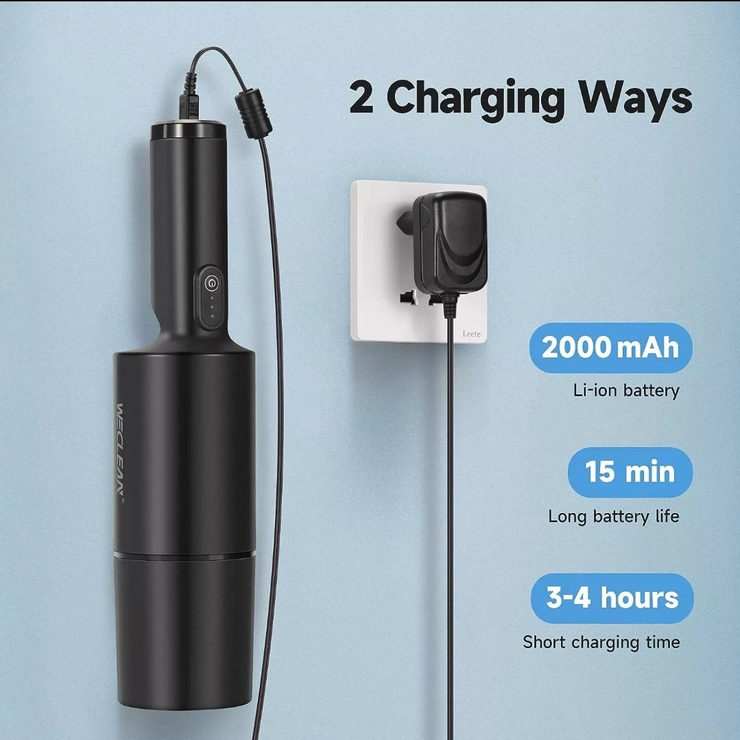 WECLEAN Cordless Handheld Vacuum Cleaner Mini Hoover for Cleaning Car Vacuum