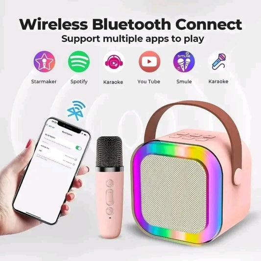 Wireless Bluetooth Speaker with Microphone Rechargeable Mini Speakers, Led Light
