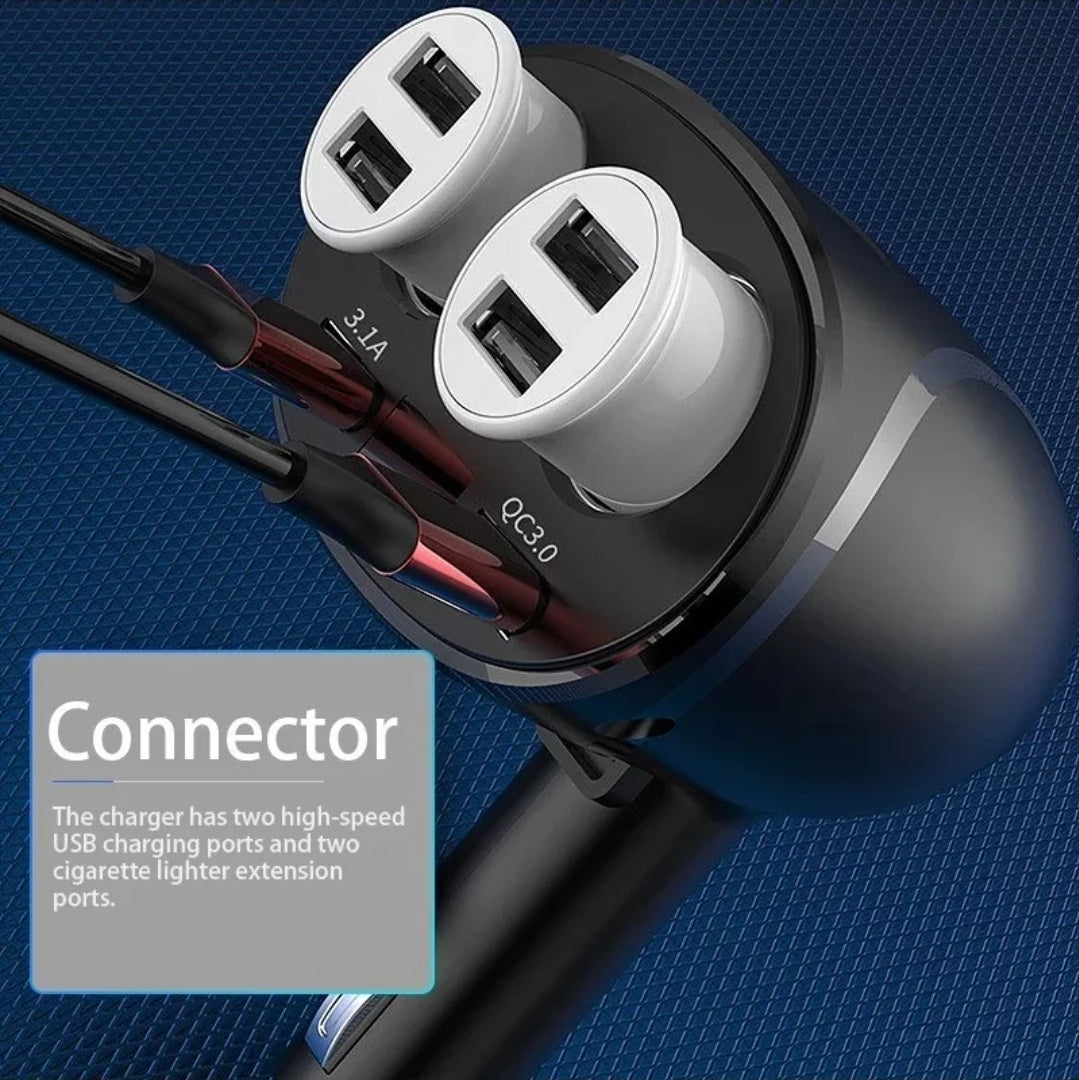 Fast Car Cigarette Lighter Socket Adapter Dual USB Double Plug Charger Splitter