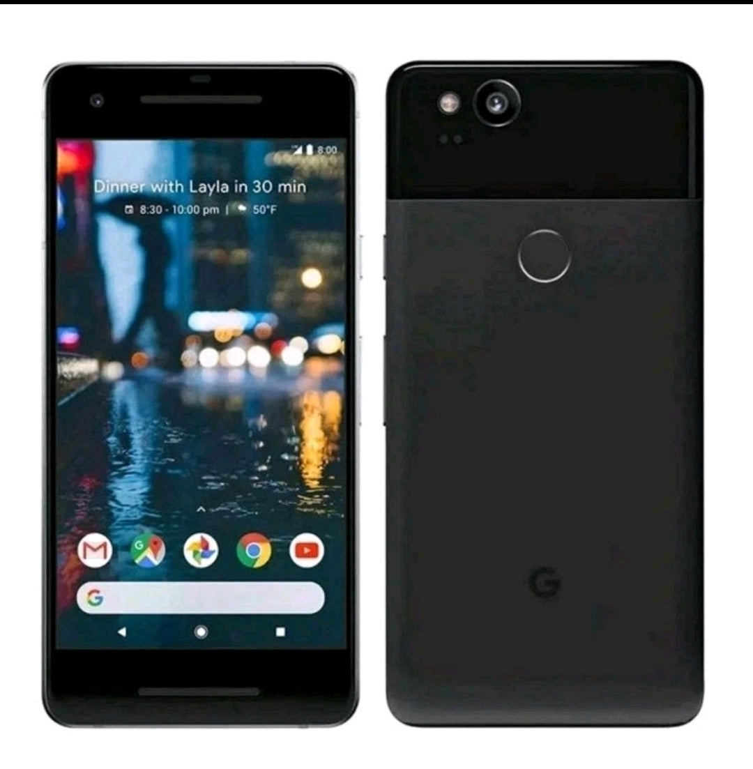 Brand NEW Sealed Google Pixel 2 128GB Unlocked Black Android Mobile 4G/LTE