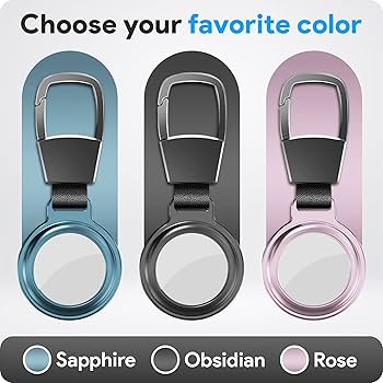 Apple AirTag Holder keychain Magnetic Metal Keyring Carry Case For Air Tag