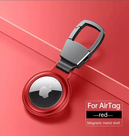 Apple AirTag Holder keychain Magnetic Metal Keyring Carry Case For Air Tag