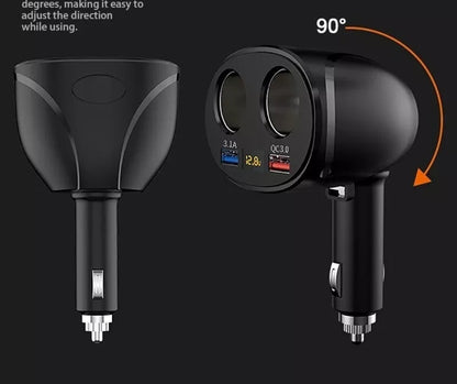 Fast Car Cigarette Lighter Socket Adapter Dual USB Double Plug Charger Splitter
