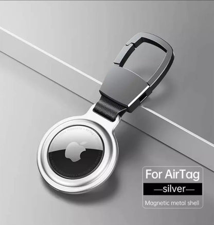 Apple AirTag Holder keychain Magnetic Metal Keyring Carry Case For Air Tag