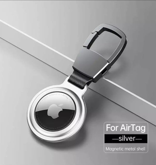 Apple AirTag Holder keychain Magnetic Metal Keyring Carry Case For Air Tag