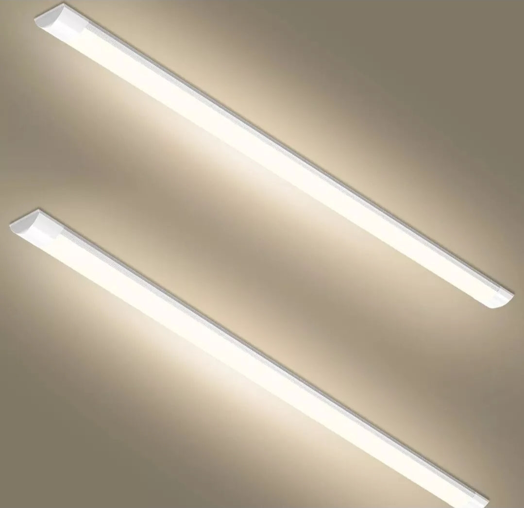 2x 4FT LED Batten Tube Light 40W Ceiling Strip Light 4000K Neutral White 240V Garage Shed